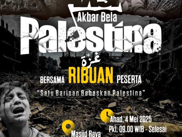 Komunitas Keagamaan One UMMAh Akan Gelar Aksi Akbar Bela Palestina di Masjid Raya Baiturrahman